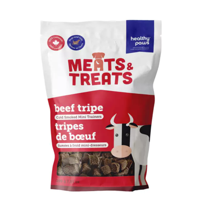 Healthy Paws Meats & Treats - Cold Smoked Tripe Mini Trainers Beef