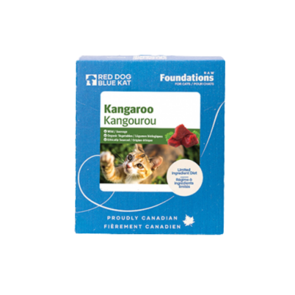 RED DOG BLUE KAT Foundations Raw Kangaroo Recipe Frozen Cat Food