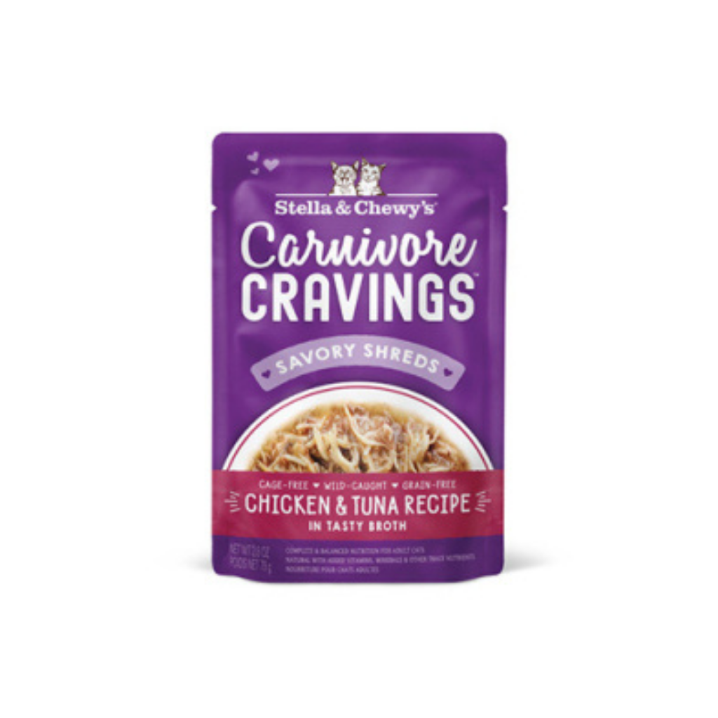 Stella & Chewy's Carnivore Cravings Chicken & Tuna Recipe in Broth Wet Cat Food