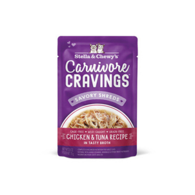 Stella & Chewy's Carnivore Cravings Chicken & Tuna Recipe in Broth Wet Cat Food