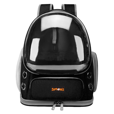Simon's Bubble Backpack Cat Carrier - Black