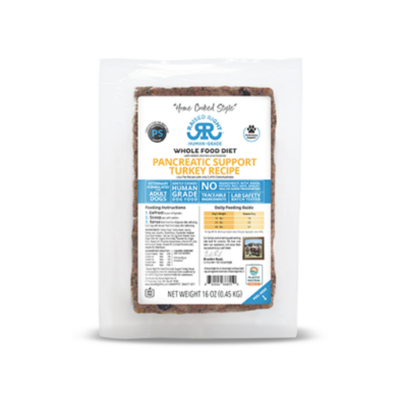 Raised Right Pancreatic Support Turkey Recipe Frozen Dog Food