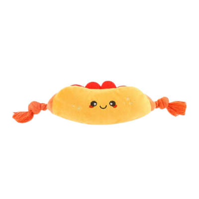 HugSmart Fuzzy Friendz Food Party - Hotdog Dog Toy