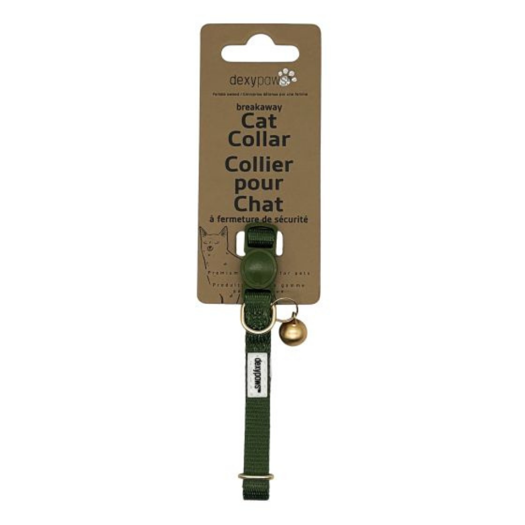 Dexypaws Polyester Cat Collar - Green