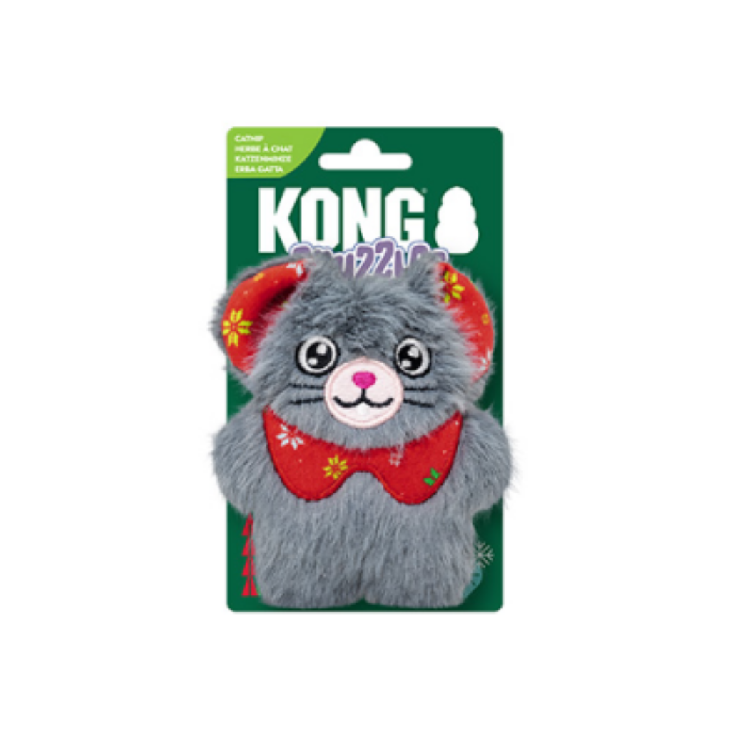KONG HOLIDAY Snuzzles Grey Mouse Cat Toy