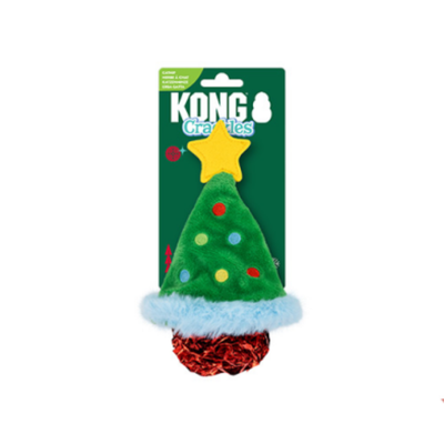 Kong Holiday Crackles Christmas Tree Green Cat Toy