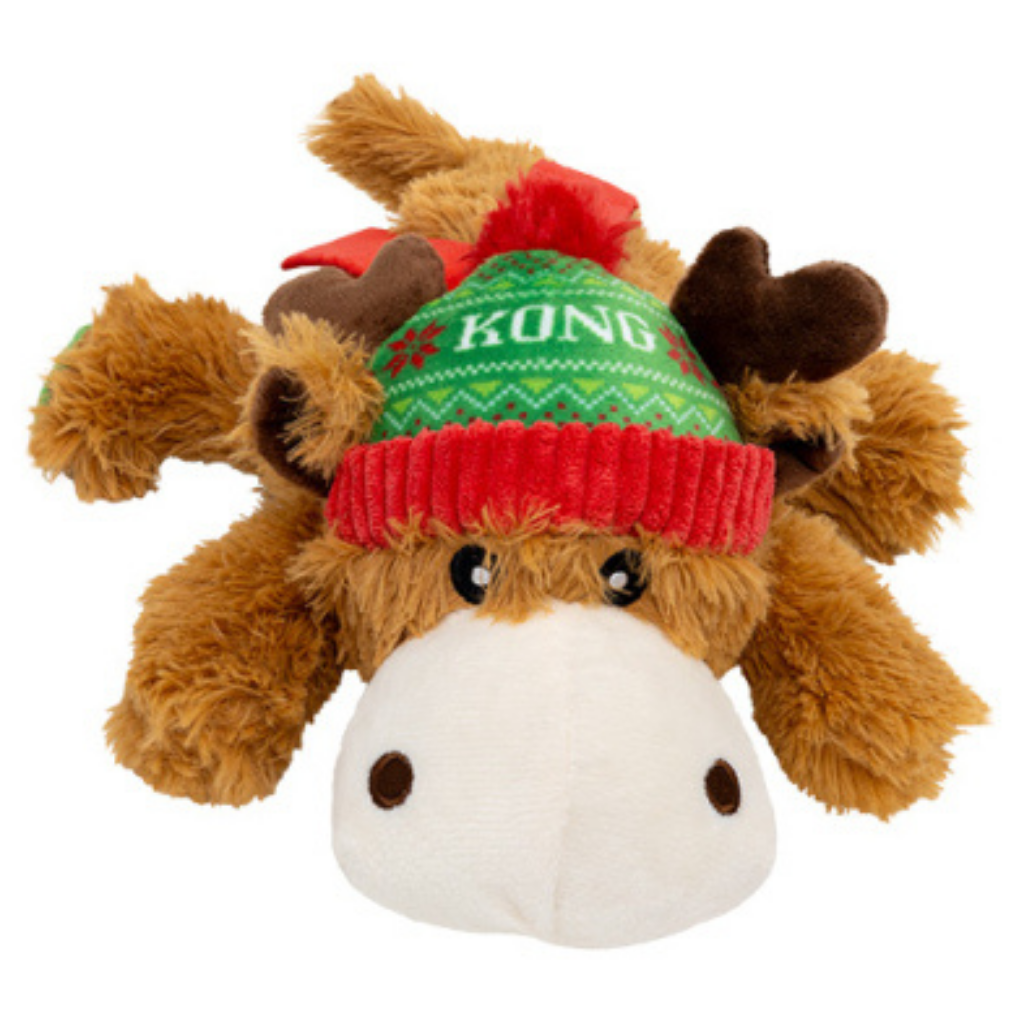 KONG HOLIDAY Cozie Reindeer Red/Green Medium Dog Toy