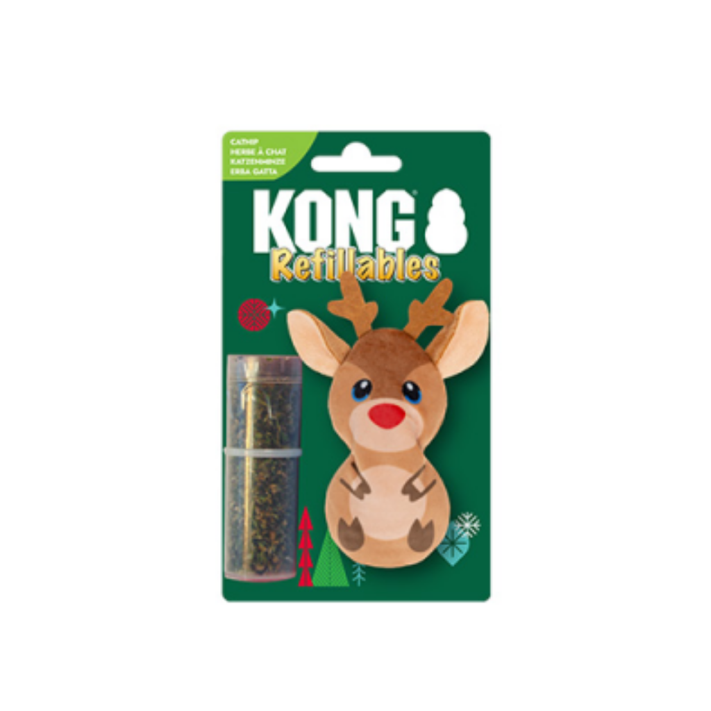 KONG HOLIDAY Refillables Reindeer Cat Toy