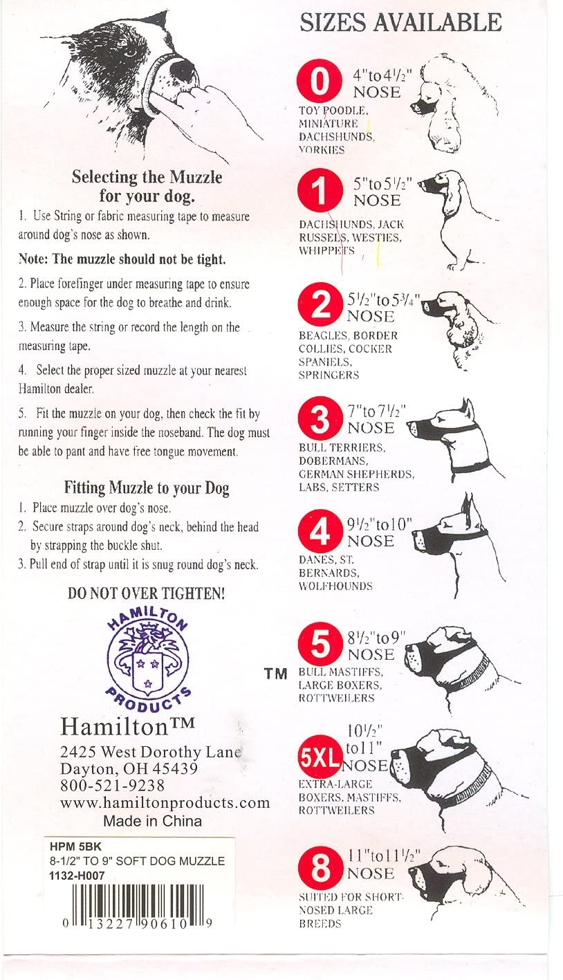 Hamilton Quick Fit Nylon Muzzle