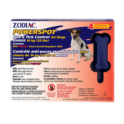 Zodiac Power Spot On for dogs Under 30 lbs