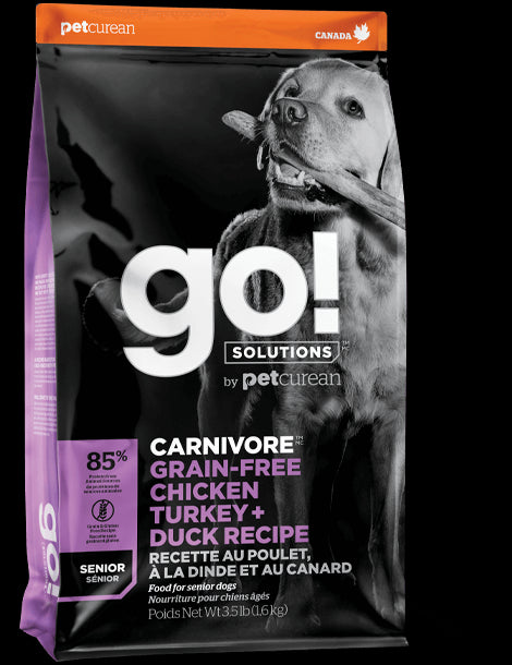 Go! Solutions Carnivore Grain Free Chicken, Turkey, Duck Senior Recipe