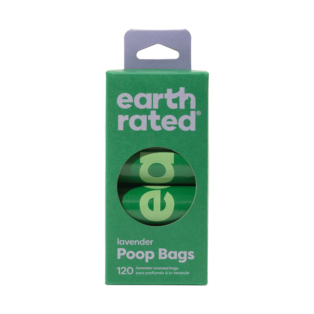 Earth Rated Poop Bags on Refill Rolls Lavender Scented (8 Rolls)