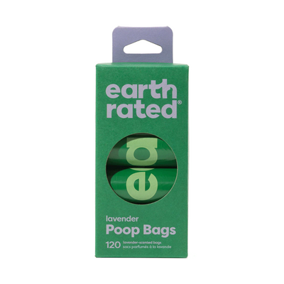 Earth Rated Poop Bags on Refill Rolls Lavender Scented (8 Rolls)