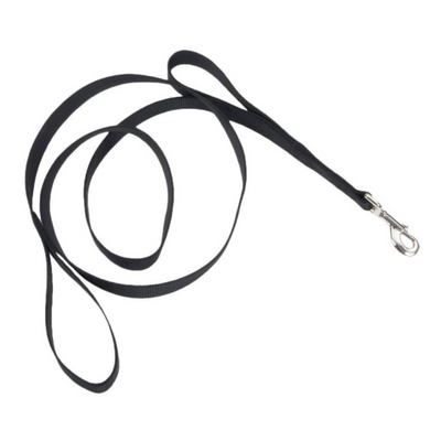 Coastal Pet Double Loops Handle Nylon Leash Black