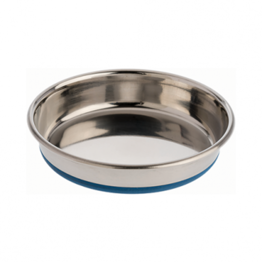 OurPets Durapet Premium Rubber-Bonded Stainless Steel Cat Dish