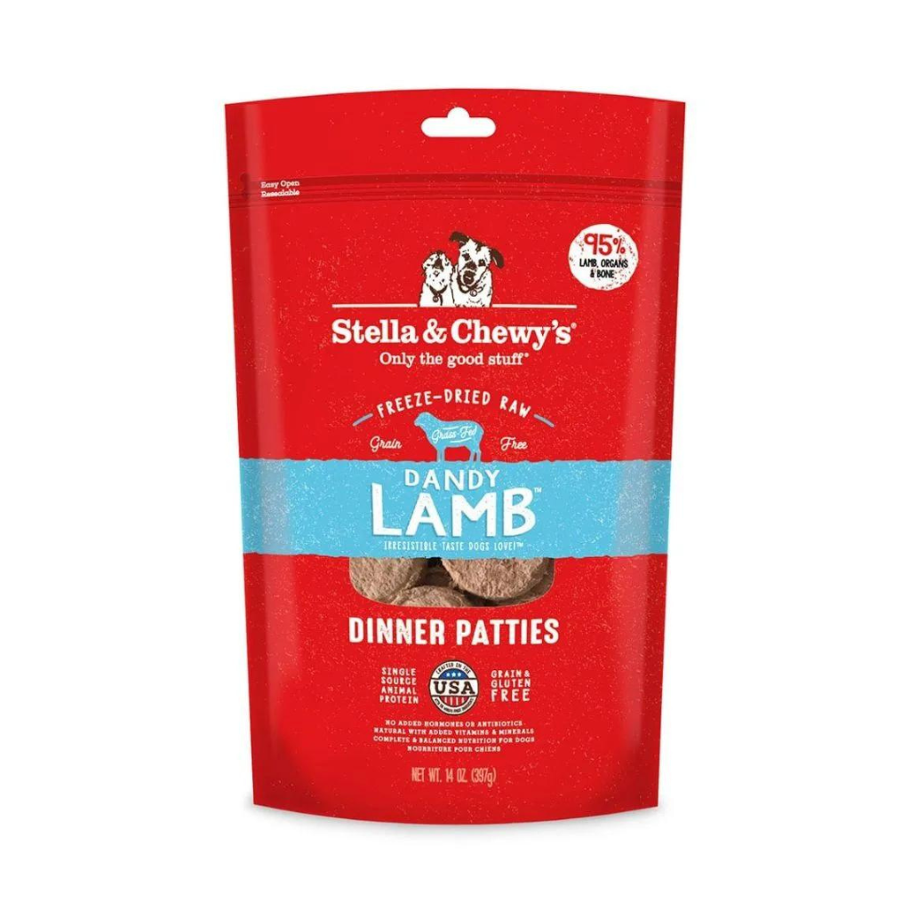 Stella & Chewy's Freeze-Dried Raw Dinner Patties Dandy Lamb for Dogs