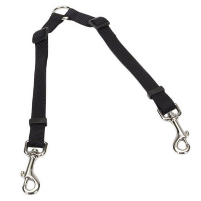 Coastal Pet 2 Dog Adjustable Nylon Coupler Black