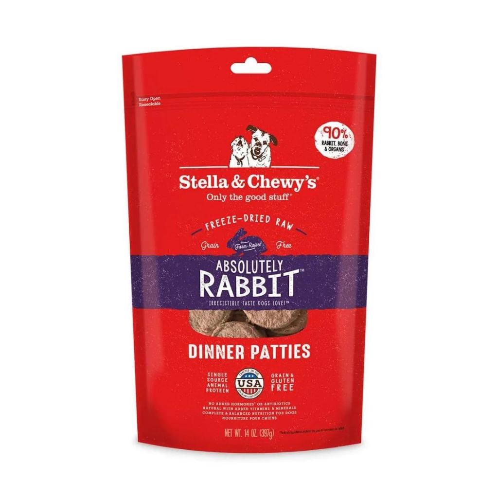 Stella & Chewy's Freeze-Dried Raw Dinner Patties Absolutely Rabbit for Dogs