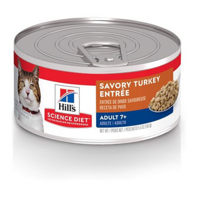 Hill's Science Diet Senior 7+ Turkey Entrée Cat Can