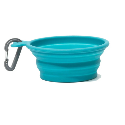 Messy Mutts Silicone Collapsible Bowl - Blue