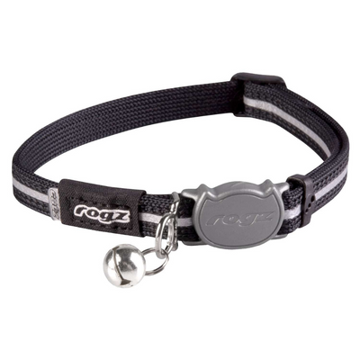 Rogz AlleyCat Safety Release Cat Collar - Black