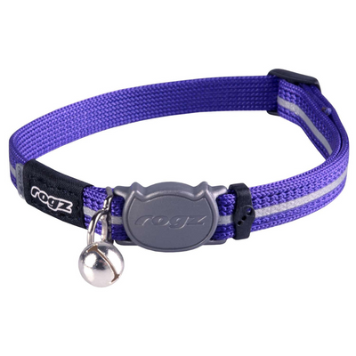 Rogz AlleyCat Safety Release Cat Collar - Purple