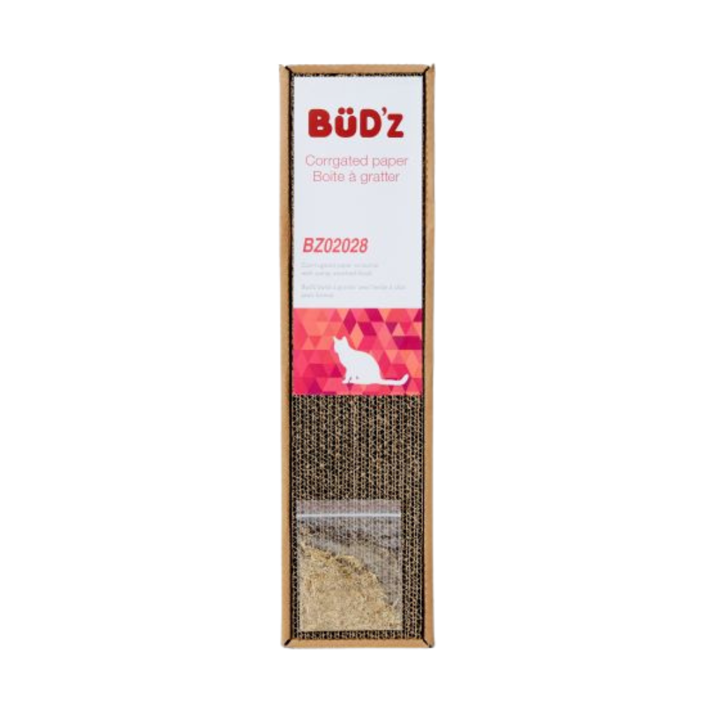 Bud'Z Corrugated Paper Scratcher with Catnip - Small