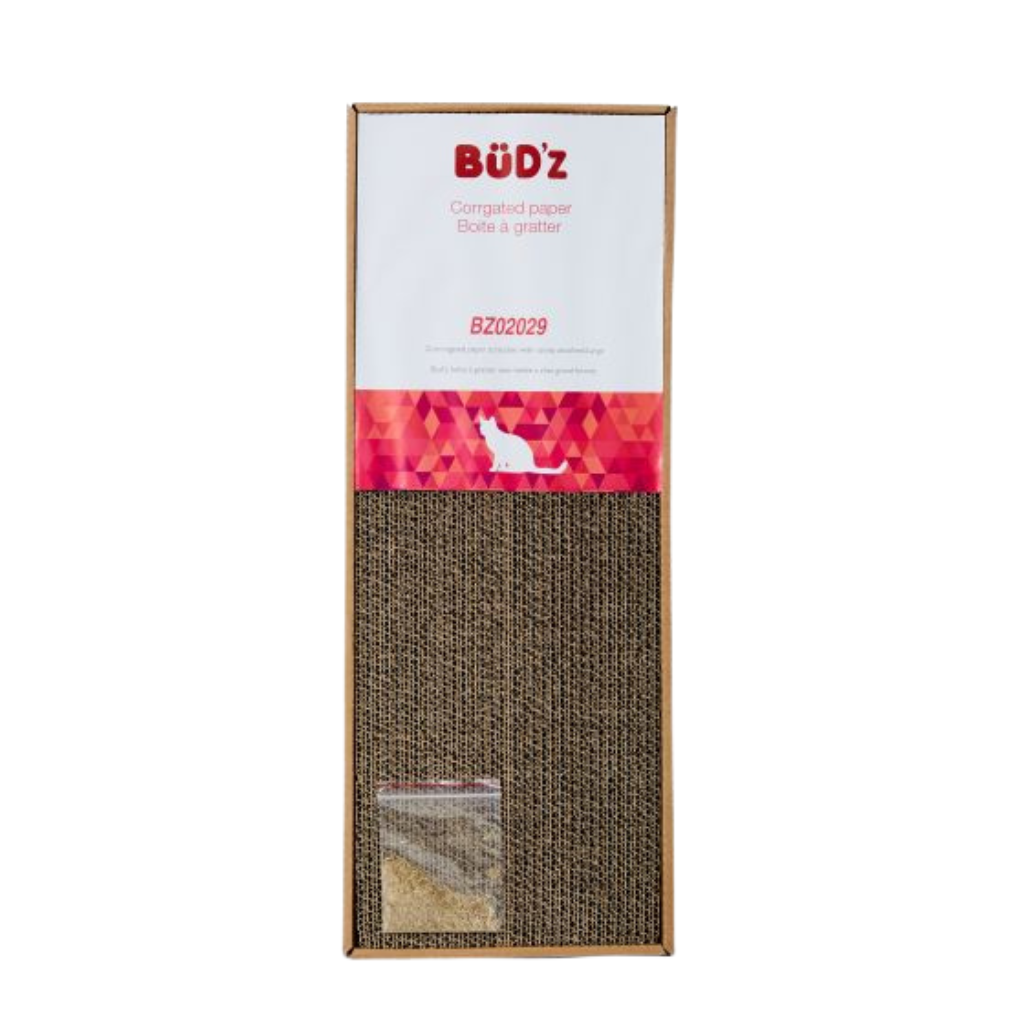 Bud'Z Corrugated Paper Scratcher with Catnip - Large