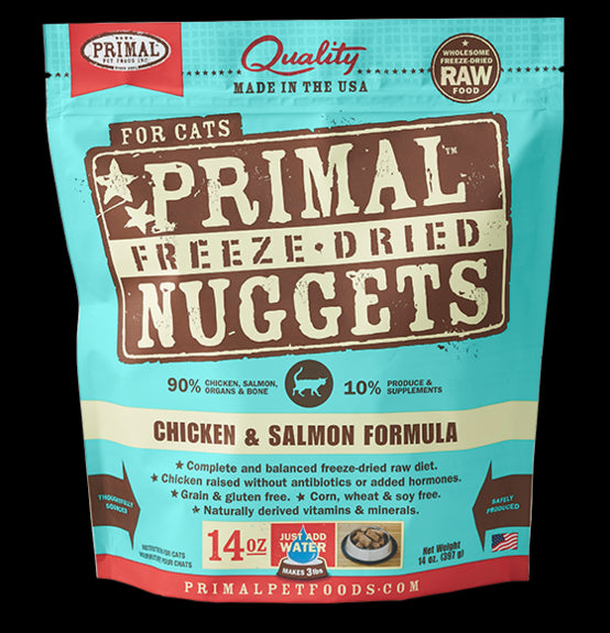 Primal Cat Raw Freeze-Dried Chicken & Salmon Nuggets