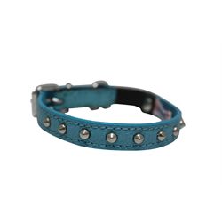 Angel Leather Cat Collar Studded 10"