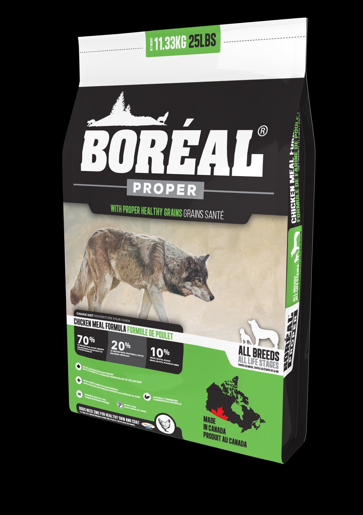 Boreal Proper Chicken Meal Low Carb Grains for Dogs