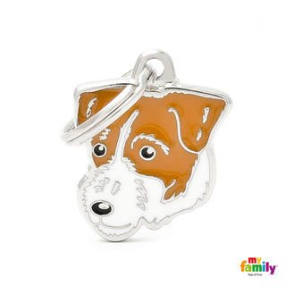 My Family Tag Jack Russell Orange