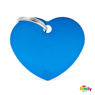 My Family Tag Basic Heart Blue LG