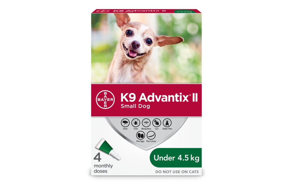 K9 Advantix II Flea, Tick & Mosquito Prevention for Small Dogs up to 4-10 lbs