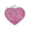 My Family Tag Glitter Heart Pink