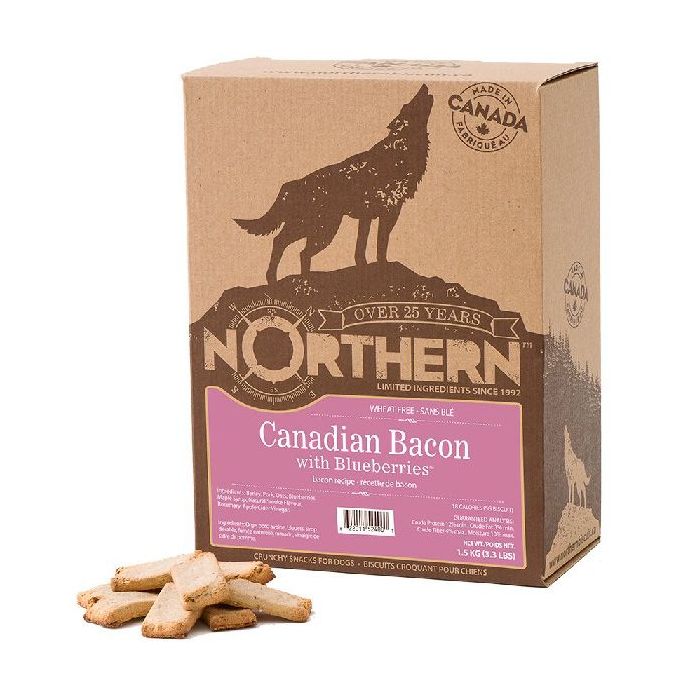 Northern Pet Biscuit Wheat Free Canadian Bacon with Blueberry Dog Treats