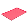 Silicone Non-Slip Dog Bowl Mat with Raised Edge and Two Sides Reinforced with Metal Rods Medium