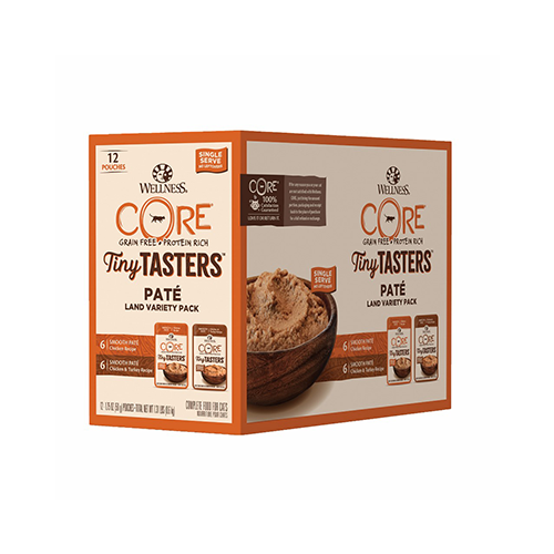 Wellness Cat Pouch Core Tiny Tasters Land 12pk Variety Wet Cat Food