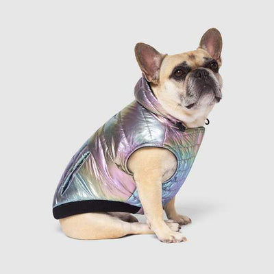 Canada Pooch Shiny Puffer Vest Iridescent