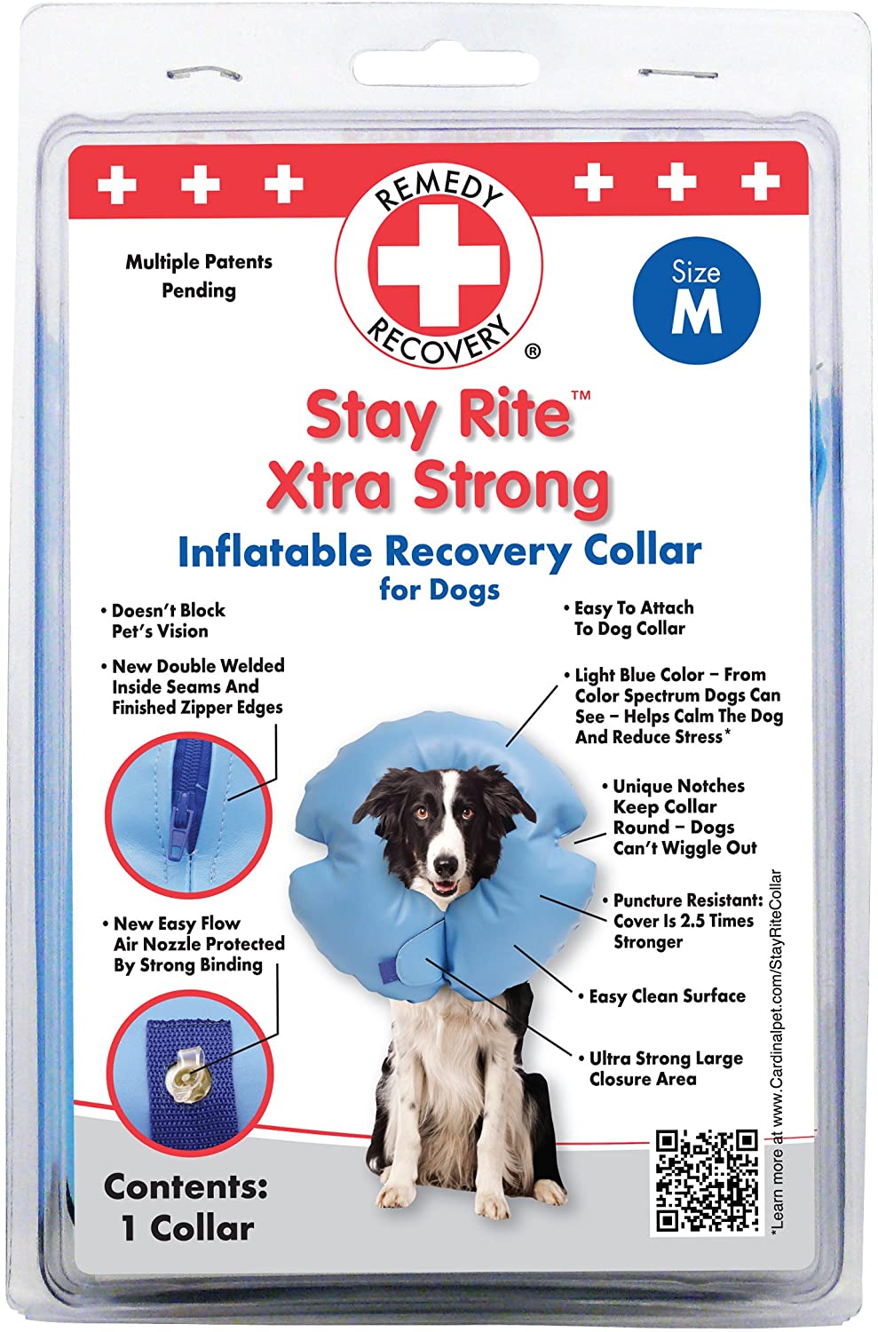 Cardinal Remedy Plus Recovery Stay Rite Xtra Strong Inflatable Recovery Dog Collar