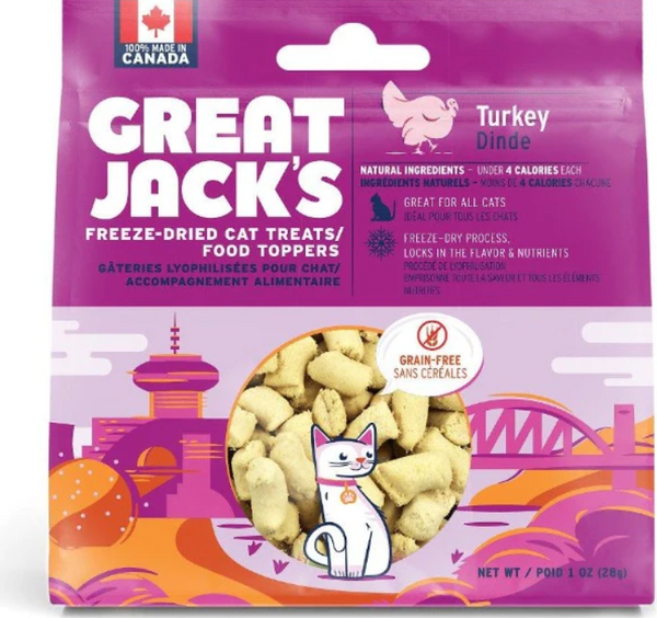 Great Jack's Freeze Dried Topper Turkey 1 oz Healthy Pets HQ