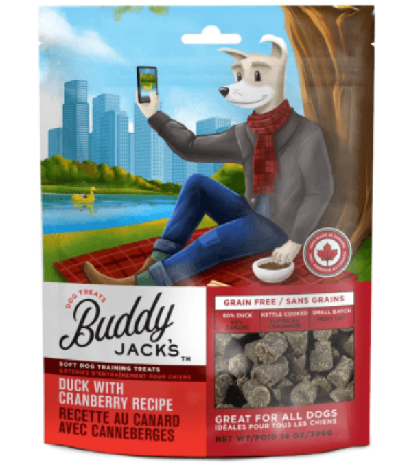 Canadian Jerky Buddy Jack’s Duck and Cranberry Dog Treats Healthy Pets HQ