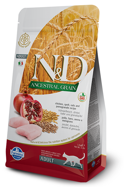 N&D Ancestral Grain Chicken & Pomegranate Adult Cat Food