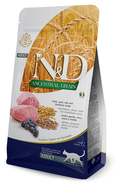 N&D Ancestral Grain Lamb & Blueberry Adult Cat Food
