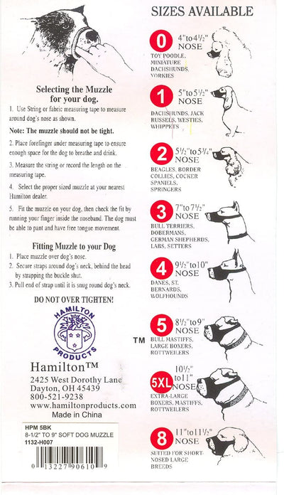 Hamilton Quick Fit Nylon Muzzle